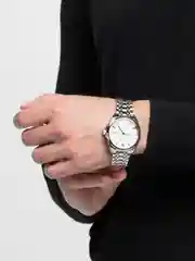 Серебряный часы механические