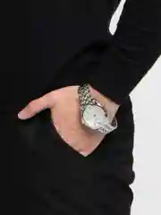 Серебряный часы механические