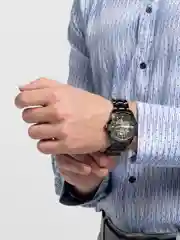 Черный часы механические, мужские