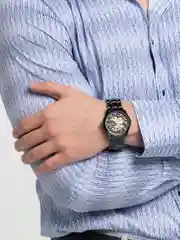 Черный часы механические, мужские