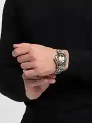 Серебряный часы механические, мужские