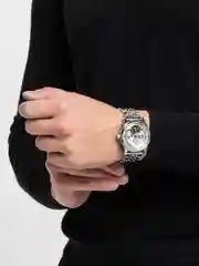 Серебряный часы механические Omega