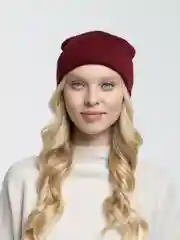 Бордовый шапка женская