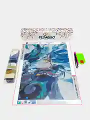 Синий алмазная мозаика "Аниме", 30 х 40 см, без подрамника