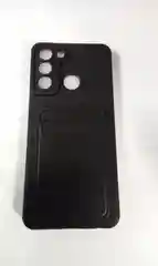 Черный чехол TECNO POP 5 с отделением для пластиковой карты