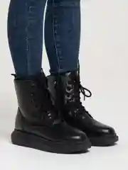 Ботинки женские, черные, зимние утепленные черные