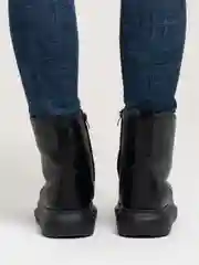 Ботинки женские, черные, зимние утепленные черные