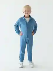 Голубой комбинезон флисовый, детский