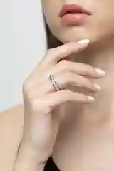 Серебряный кольцо женское серебристое регулируемое с фианитом кольцо с камнем кольцо дорожка подарок