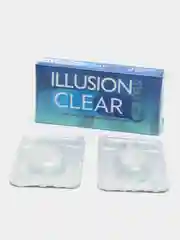 Прозрачные контактные линзы для коррекции зрения ILLUSION colors clear, 2 штук, 3 месяца