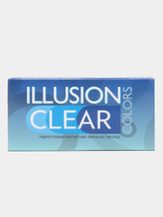 Прозрачные контактные линзы для коррекции зрения ILLUSION colors clear, 2 штук, 3 месяца