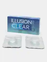 Прозрачные контактные линзы для коррекции зрения ILLUSION colors clear, 2 штук, 3 месяца