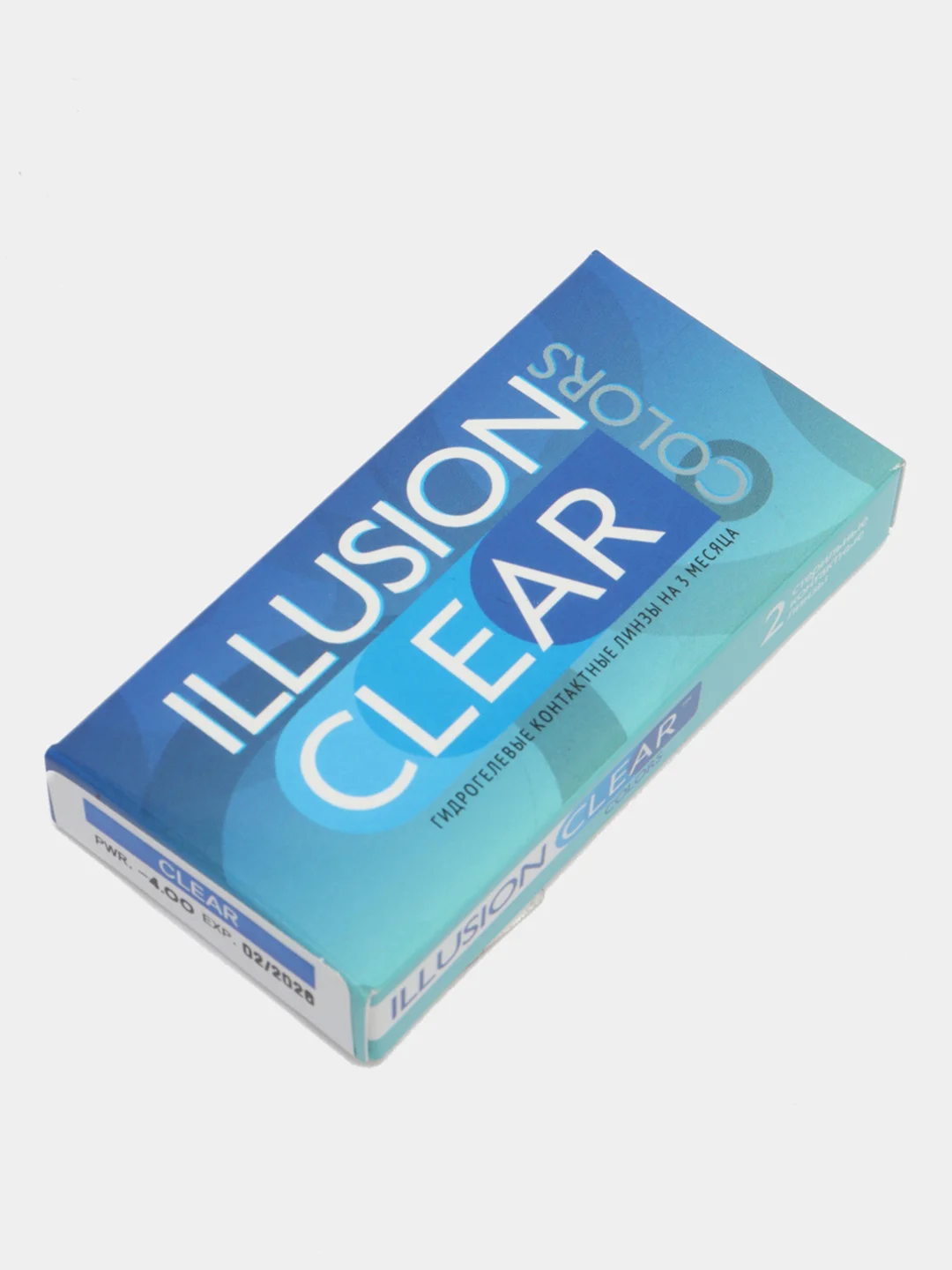 Прозрачные контактные линзы для коррекции зрения ILLUSION colors clear, 2 штук, 3 месяца