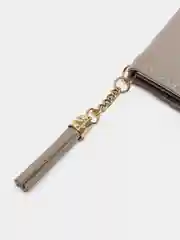 Серый кошелек женский из эко-кожи, портмоне с брелком подвеской, на подарок