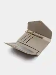 Серый кошелек женский из эко-кожи, портмоне с брелком подвеской, на подарок