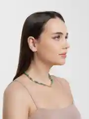 Зеленый бусы Strekoza Collection из агата с застёжкой в форме клевера