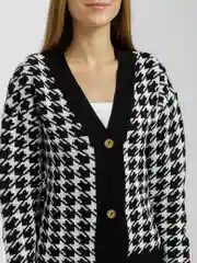 Угольный кардиган женский oversize