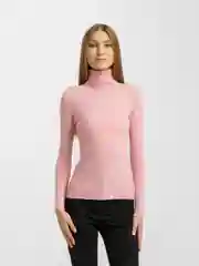 Розовый водолазка женская кашемировая