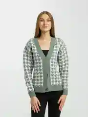 Зеленый кардиган женский oversize