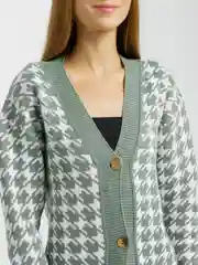 Зеленый кардиган женский oversize
