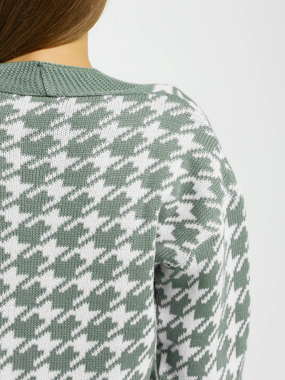 Зеленый кардиган женский oversize