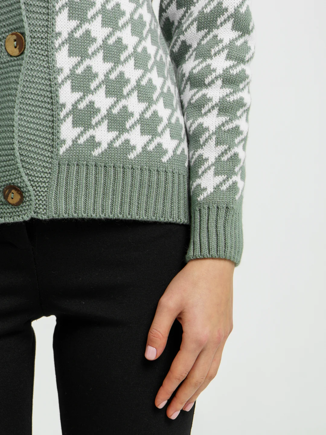 Зеленый кардиган женский oversize