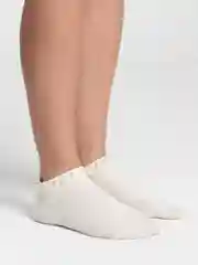 Молочный носки женские с бусинами, укороченные
