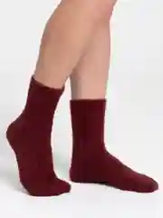 Бордовый носки женские из пуха норки, шерстяные женские носки