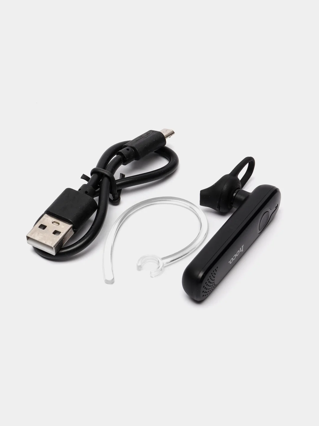 Черный bluetooth-гарнитура Hoco E63, с шумоподавлением