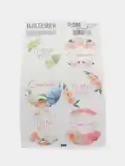 Светло-бежевый наклейки новогодние для ежедневника, цветов и подарков на Новый год