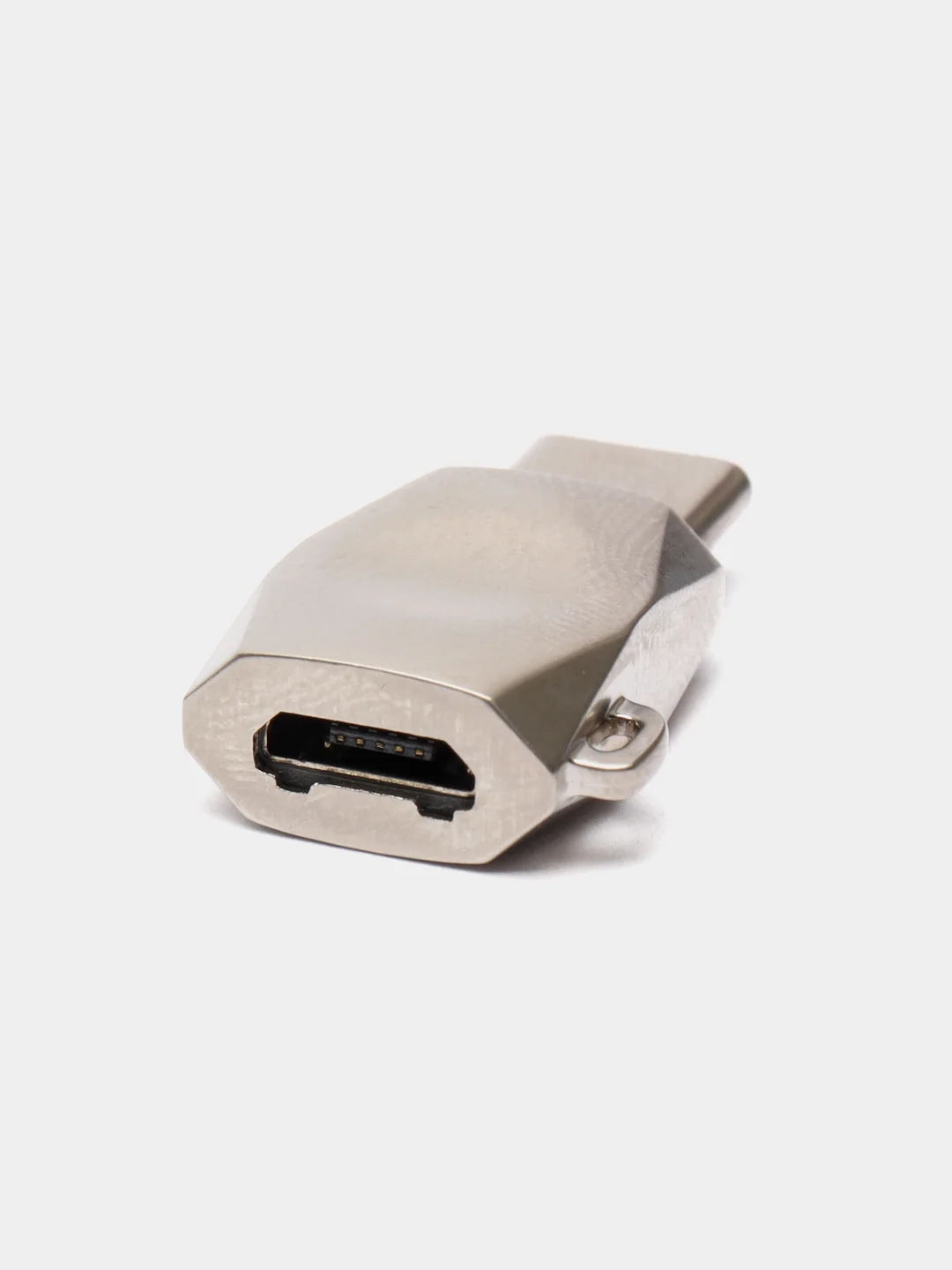 Серый металлик адаптер Hoco UA8, для Type-C-micro-USB 2.0