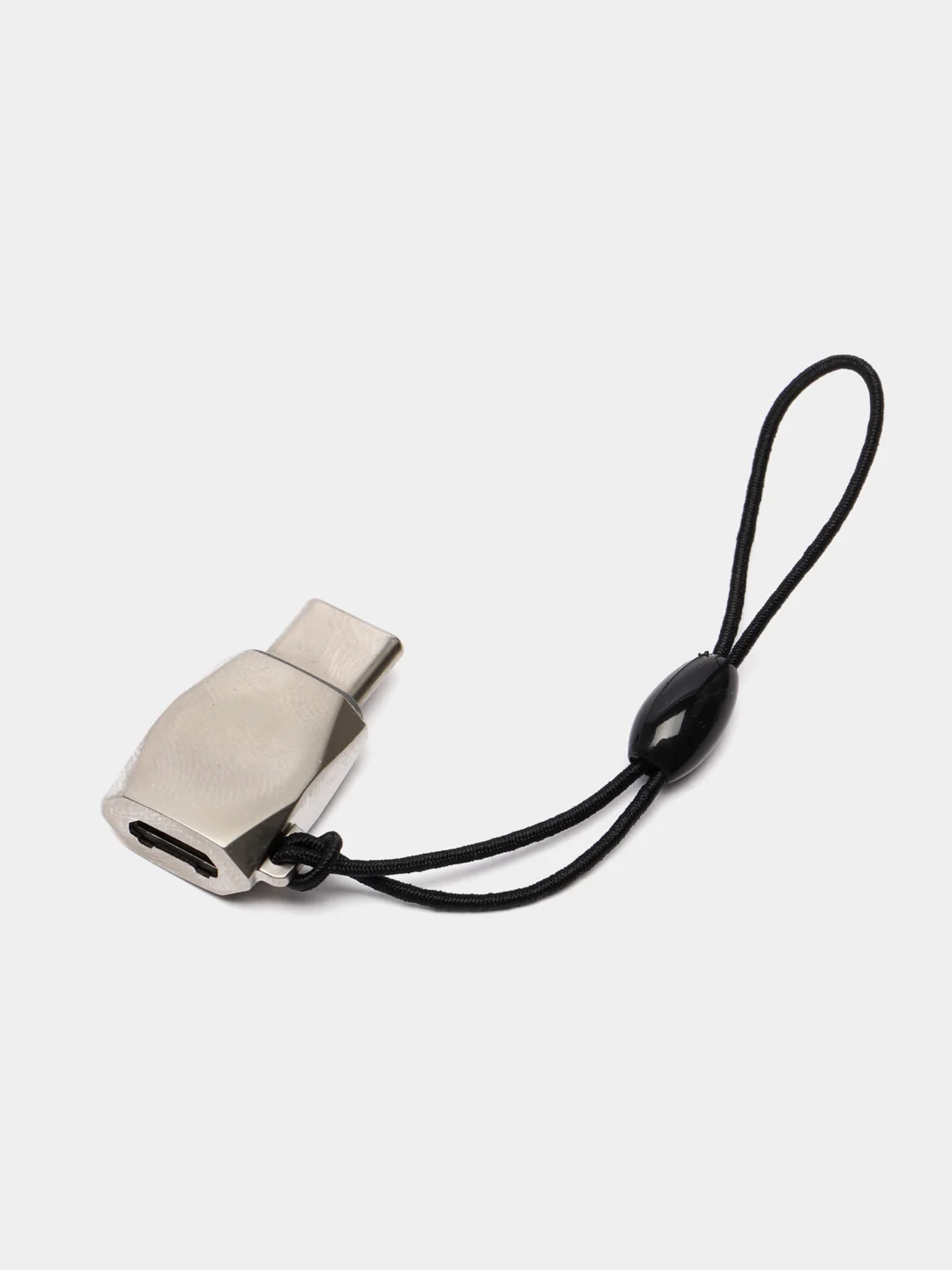 Серый металлик адаптер Hoco UA8, для Type-C-micro-USB 2.0