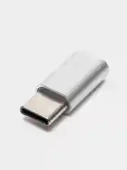 Серый металлик переходник для Type-C / Micro-USB 2