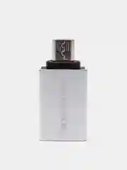 Серый металлик адаптер для Micro-USB OTG Borofone BV2