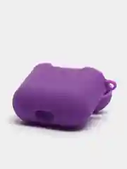 Сиреневый силиконовый чехол для Airpods 1/2, с карабином