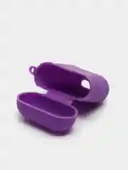 Сиреневый силиконовый чехол для Airpods 1/2, с карабином