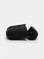 Черный силиконовый чехол для Airpods 1/2, с карабином