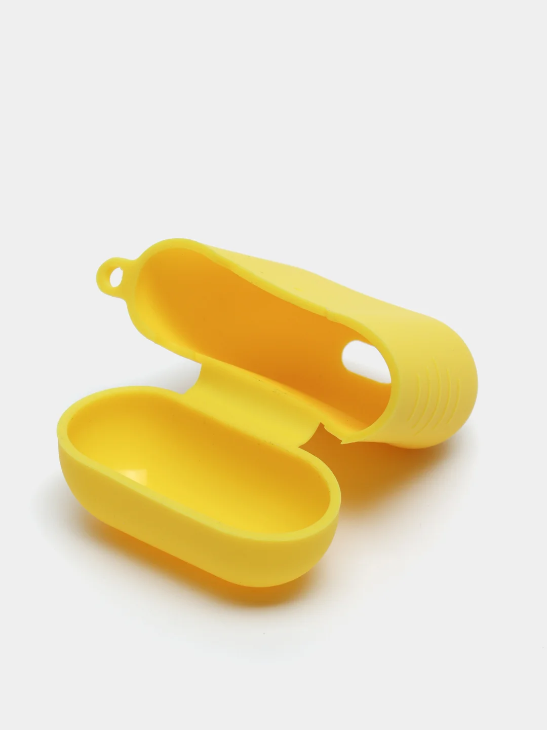Желтый силиконовый чехол для Airpods 1/2, с карабином