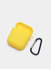 Силиконовый чехол для Airpods 1/2, с карабином