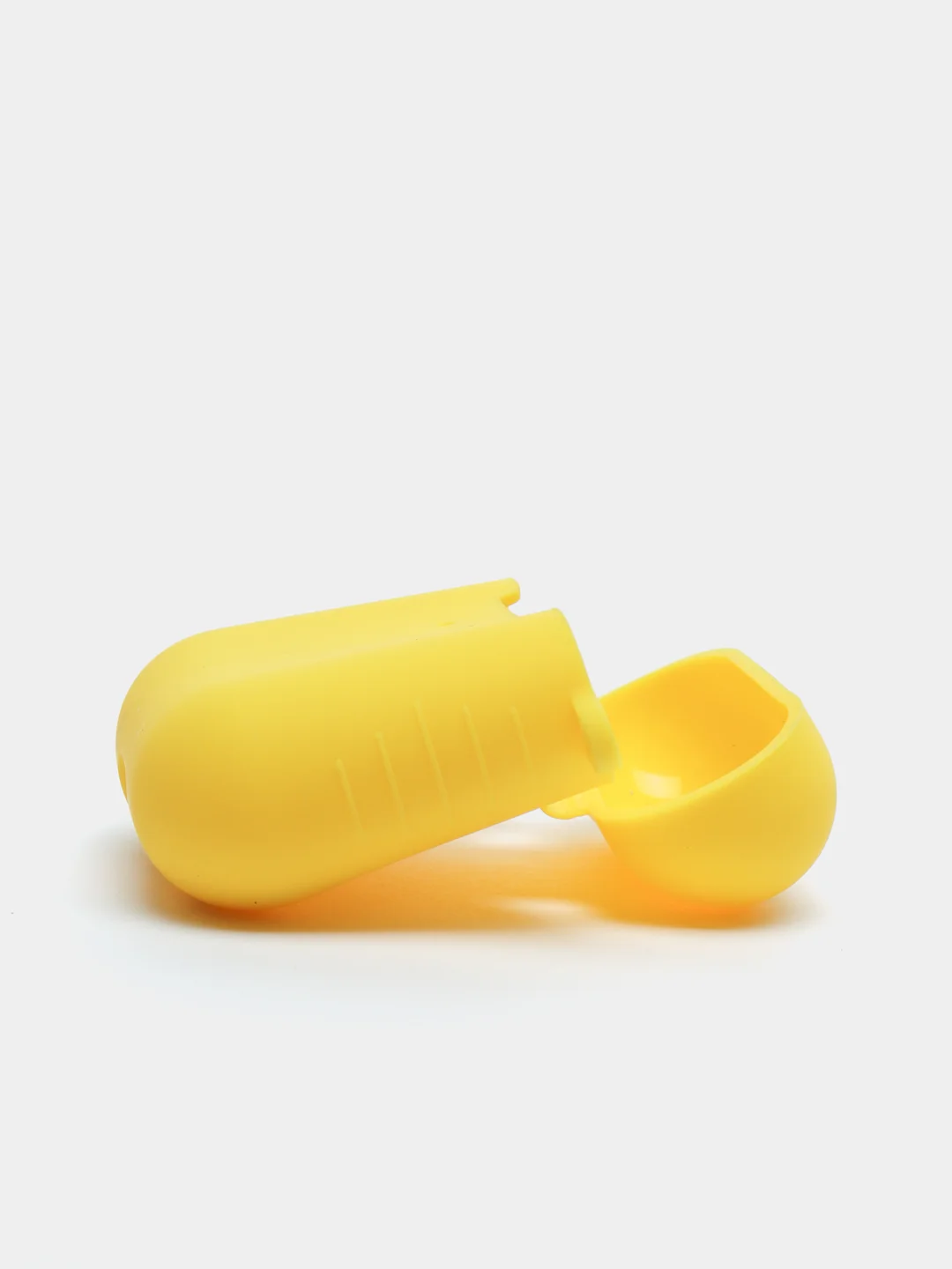 Желтый силиконовый чехол для Airpods 1/2, с карабином