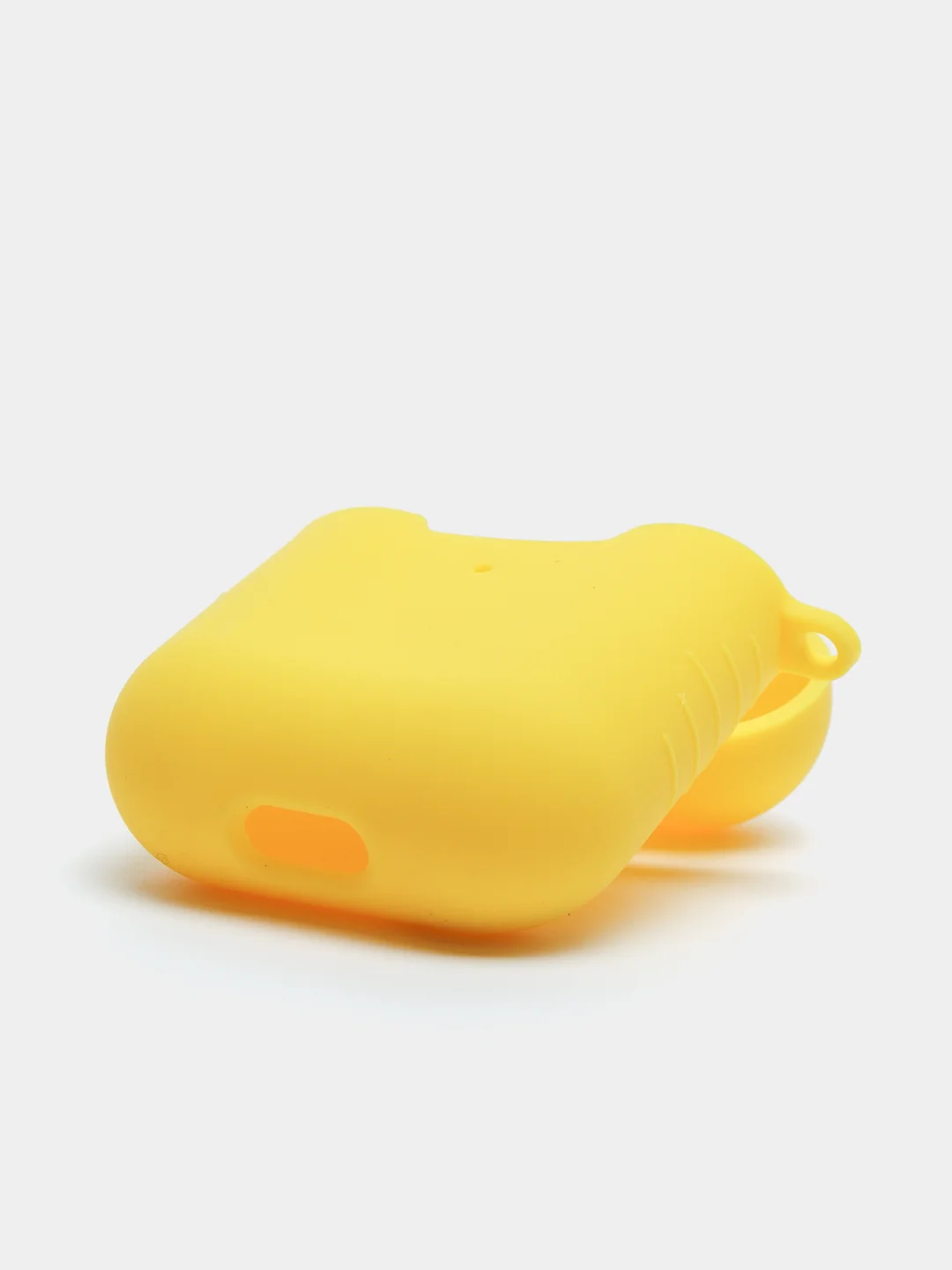 Желтый силиконовый чехол для Airpods 1/2, с карабином