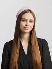 Кораллово-розовый ободок для волос тканевый, в полоску, 6 цветов