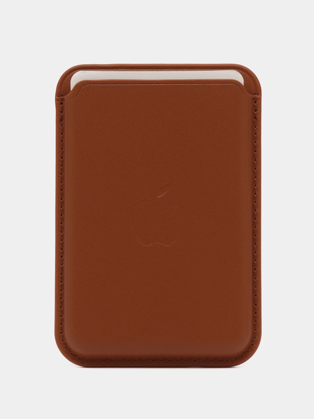 Коричневый магнитный кошелек для карт MagSafe Leather Wallet iPhone, картхолдер