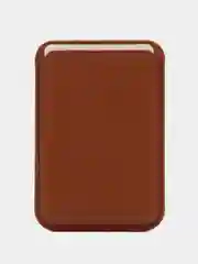 Коричневый магнитный кошелек для карт MagSafe Leather Wallet iPhone, картхолдер