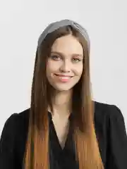 Черный ободок для волос тканевый, в полоску, 6 цветов