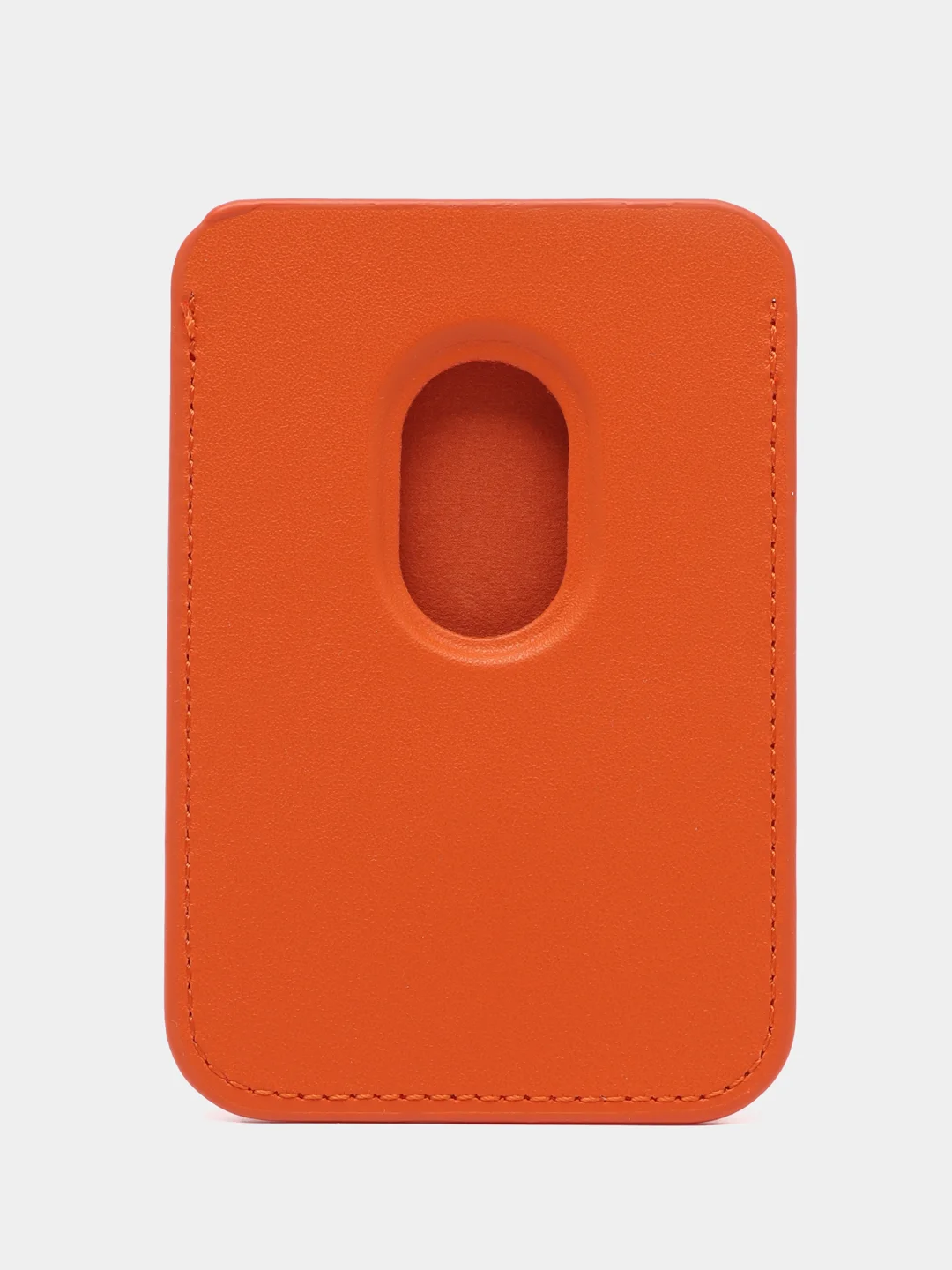 Оранжевый магнитный кошелек для карт MagSafe Leather Wallet iPhone, картхолдер