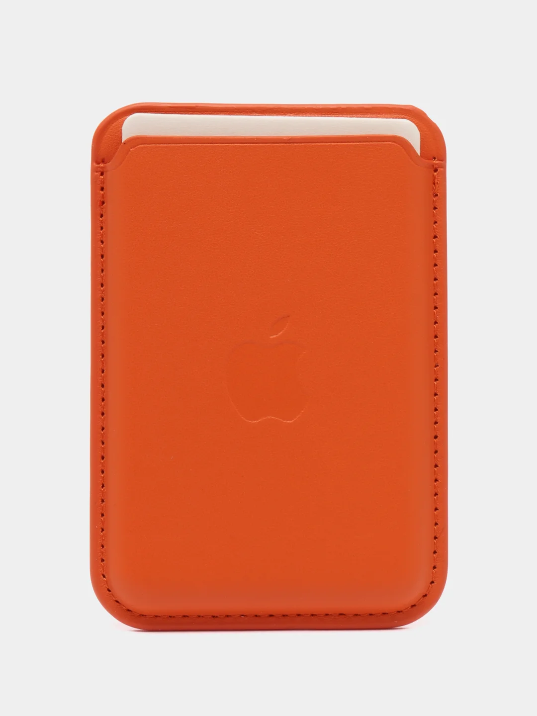 Оранжевый магнитный кошелек для карт MagSafe Leather Wallet iPhone, картхолдер
