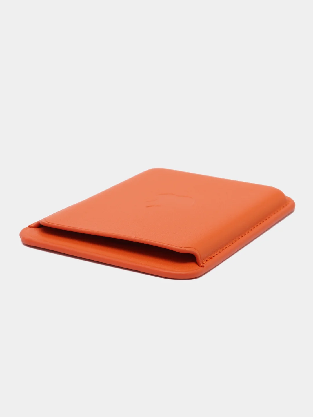 Оранжевый магнитный кошелек для карт MagSafe Leather Wallet iPhone, картхолдер