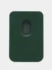 Тёмно-зелёный магнитный кошелек для карт MagSafe Leather Wallet iPhone, картхолдер