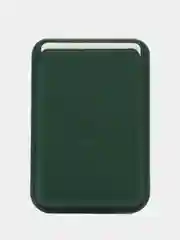 Тёмно-зелёный магнитный кошелек для карт MagSafe Leather Wallet iPhone, картхолдер